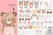 Baby Boy or Girl watercolor clipart, a Decorative Illustration by Estudio 812 (Thumbnail 3 of 7)