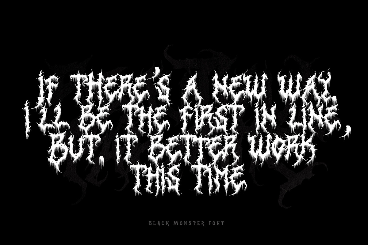 Black Monster Black Metal Font, a Blackletter Font by Blackmetalfont (Photo 5 of 6)