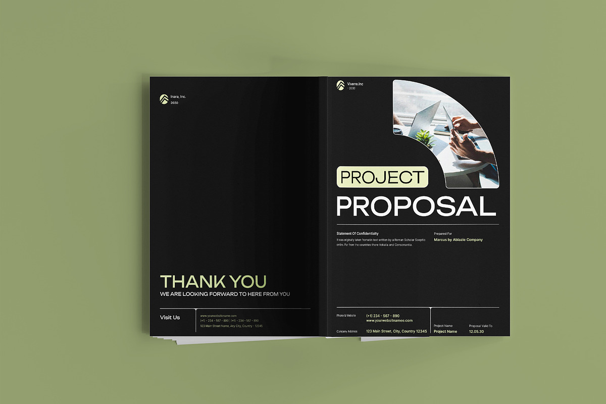Black Corporate Project Proposal, a Stationery Template by Neermana (Photo 12 of 12)