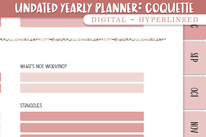 Undated Digital Planner - Coquette