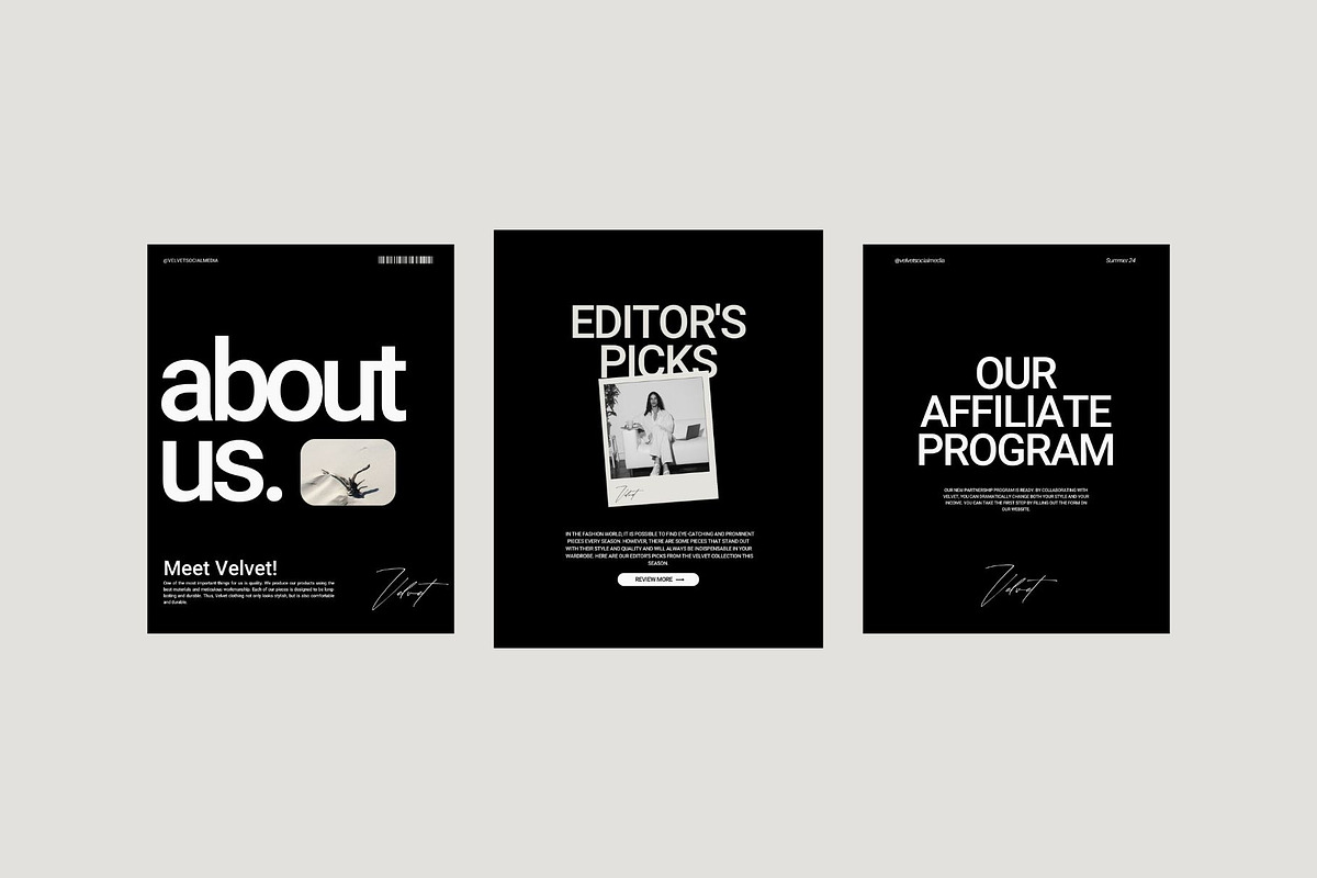VELVET / Canva Instagram Templates, a Social Media Template by Mia Branding Studio (Photo 6 of 9)