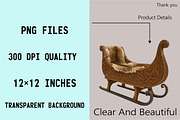 Christmas Sleigh Clipart Bundle., an Illustration by SVGArt (Thumbnail 6 of 8)