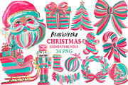 Christmas Brushstroke Elements PNG, an Illustration by Craft Nest (Thumbnail 1 of 6)
