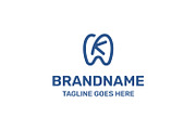 Letter K Teeth Dental Logo, a Branding & Logo Template by Pray Art Design Studio (Thumbnail 1 of 2)