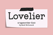 Lovelier Typewriter Font, a Handwritten Font by Beck McCormick (Thumbnail 1 of 10)