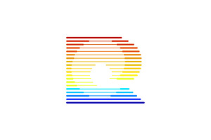 Letter R Sunset Ocean Logo, a Branding & Logo Template by Buqancreative