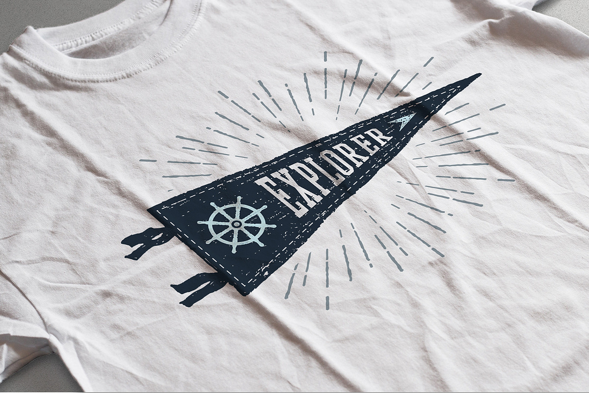 Pennant Flags. 20 Hand Drawn Badges, a Branding & Logo Template by Cosmic Store (Photo 4 of 4)