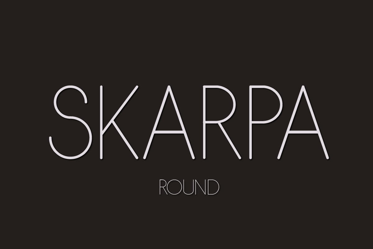 Skarpa Round.otf font preview 2
