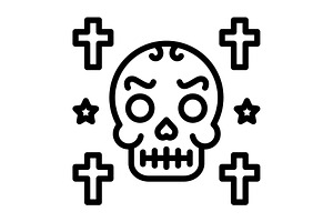 Gothic grotesque black icon, an Outline Icon by Creative priyanka