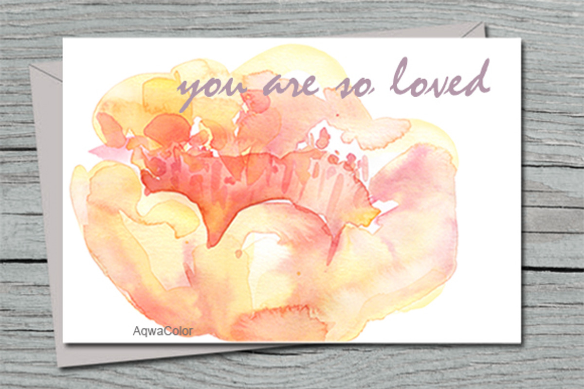 Watercolor clipart Peony Gentle Kiss, an Illustration by AqwaColor (Photo 5 of 5)
