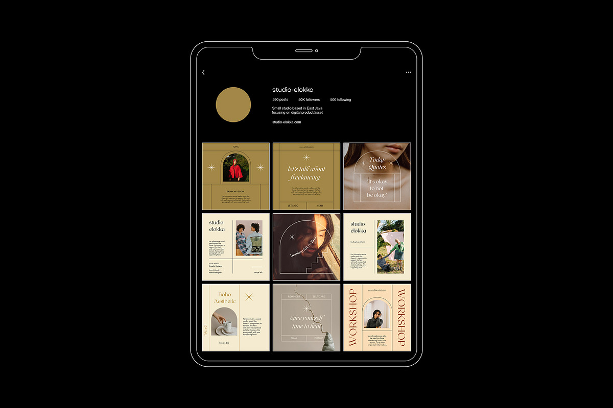 LYANA - Calm Aesthetic IG CANVA, a Social Media Template by Elokka Std. (Photo 5 of 9)