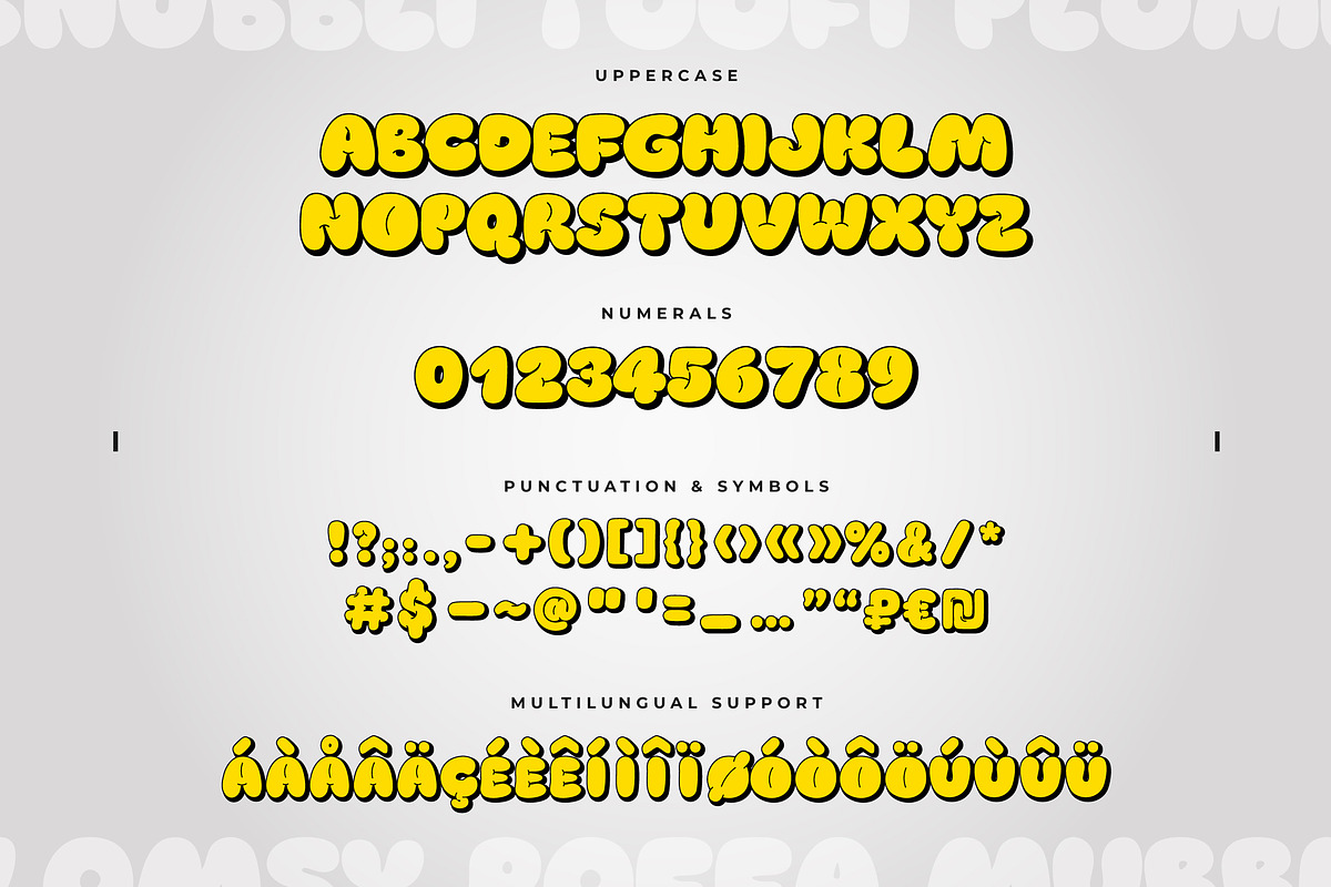GUMBLI - 3-in-1 Bubble Multilingual, a Sans Serif Font by Ckybe's Corner (Photo 3 of 13)