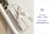 Set Christmas Wrapping Paper Mockup, a Packaging Mockup by Mie Mockup Studio (Thumbnail 2 of 7)