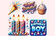 Birthday Clipart PNG Bundle, a Graphic by M9 Design (Thumbnail 3 of 7)