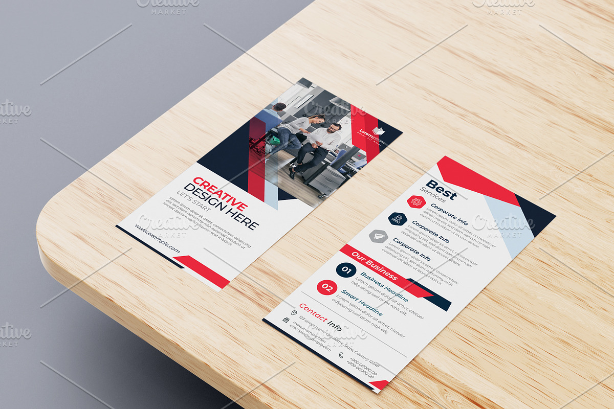 Clean DL Flyer With Red Accents, a Flyer Template by Cristal Pioneer (Photo 4 of 4)