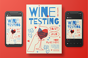 Wine Testing Event Flyer Set, a Flyer Template by Annora Studio (Thumbnail 3 of 6)