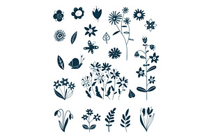 Decorative elements of spring and