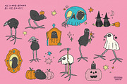 Pukeko After Dark Halloween Clipart, a Seasonal Illustration by Summernotie (Thumbnail 4 of 8)