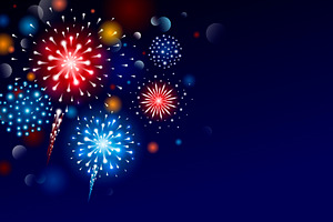 Fireworks Design With Copy Space