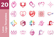 20 Logo Love Templates Bundle, a Branding & Logo Template by Friendesigns (Thumbnail 1 of 21)