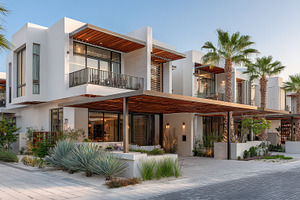 Modern White Villas Desert Oasis Lux, a Photo by Pixeness Studio