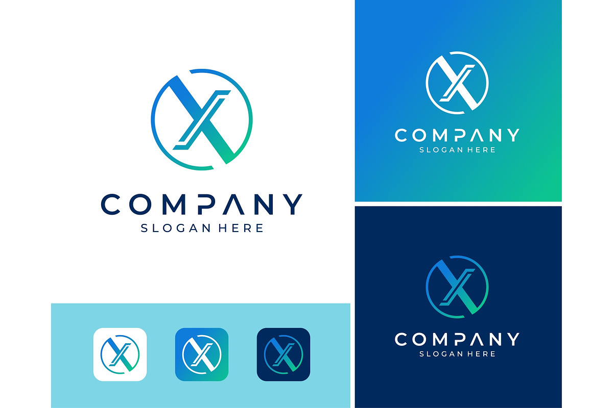 Letter X Circle Tech Logo, a Branding & Logo Template by ika trisiana
