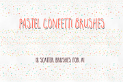 Pastel Confetti Scatter Brushes, a Brush Add-On by TeaBerry (Thumbnail 1 of 2)