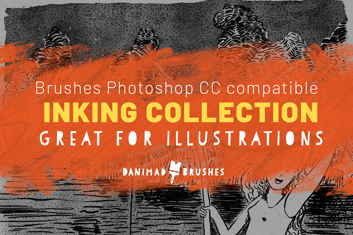 The Inking Collection Brushes, a Brush Add-On by DaniMad Brushes (Photo 1 of 7)