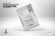 Clear Foil Sachet Packaging Mockup, a Cups & Container Mockup by INCDesign (Thumbnail 7 of 14)