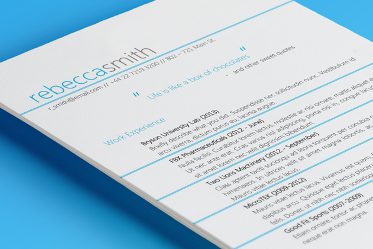 Strings Resume Template, a Resume Template by 12 Resumes  (Photo 1 of 3)