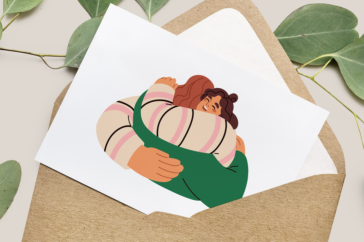 Happy people hugging with love set, a Person Illustration by Good Studio (Photo 8 of 9)