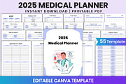 2025 Medical Planner For Canva, a Stationery Template by Shumaya (Thumbnail 1 of 7)