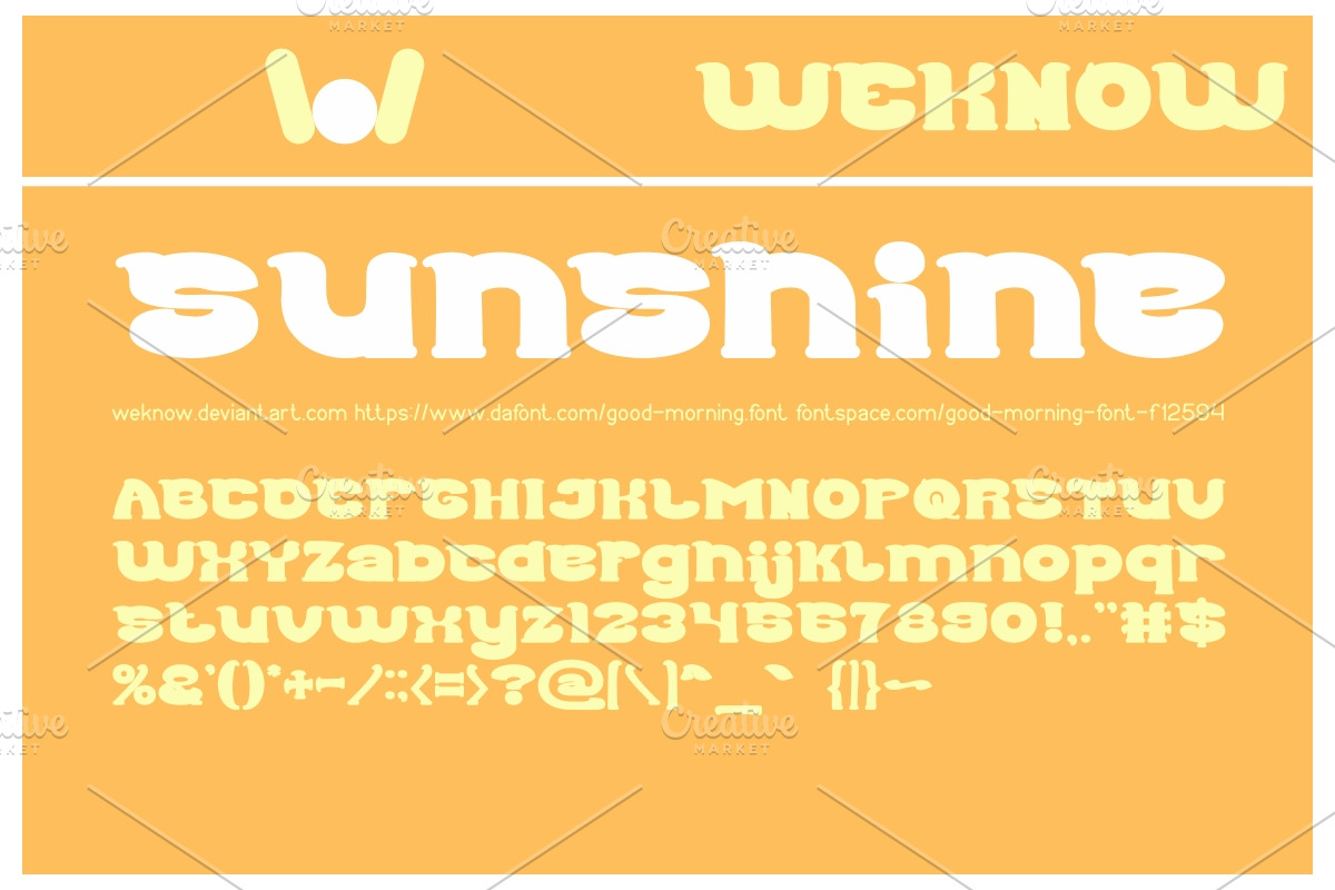 good morning font preview 2