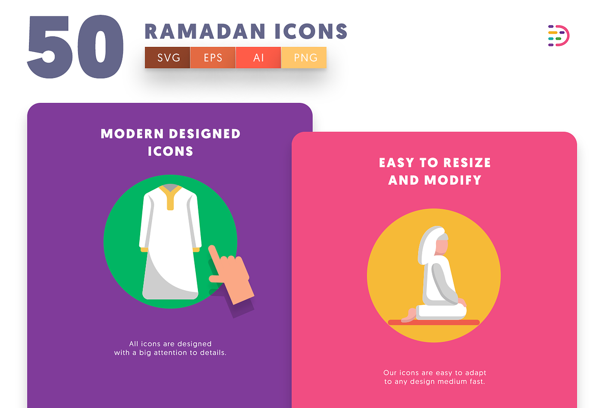 50 Ramadan Icons, an Outline Icon by Dighital (Photo 2 of 10)