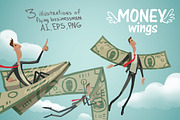 Money wings, a Finance Illustration by IvanNikulin (Thumbnail 1 of 2)