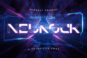 Neurock - A Futuristic Font, a Sans Serif Font by Almarkhatype