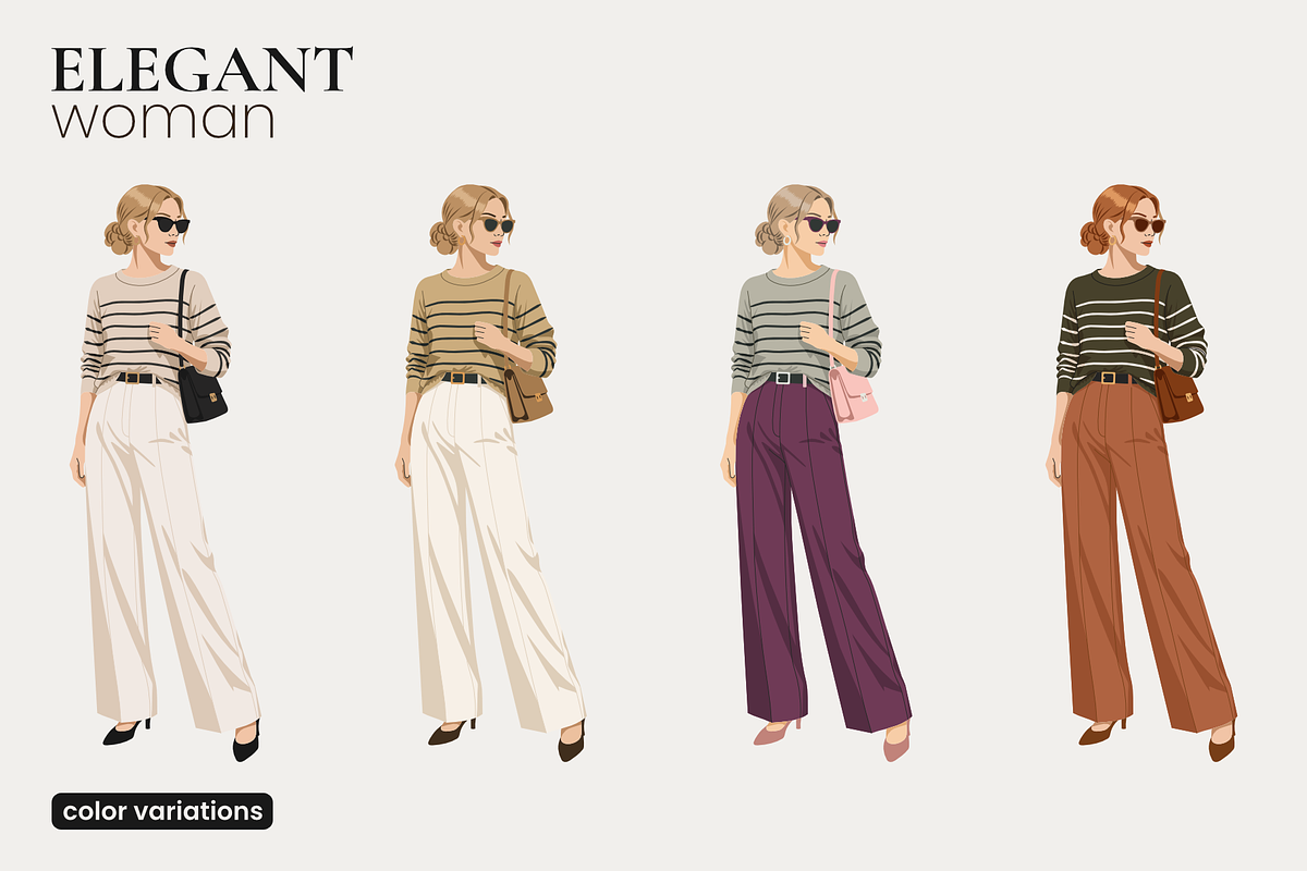Elegant Women Illustrations, a Person Illustration by moja doodle (Photo 7 of 10)
