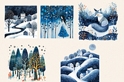 WINTER MAGICAL FAIRY FOREST CLIPART, a Person Illustration by Daring Digies (Thumbnail 2 of 9)