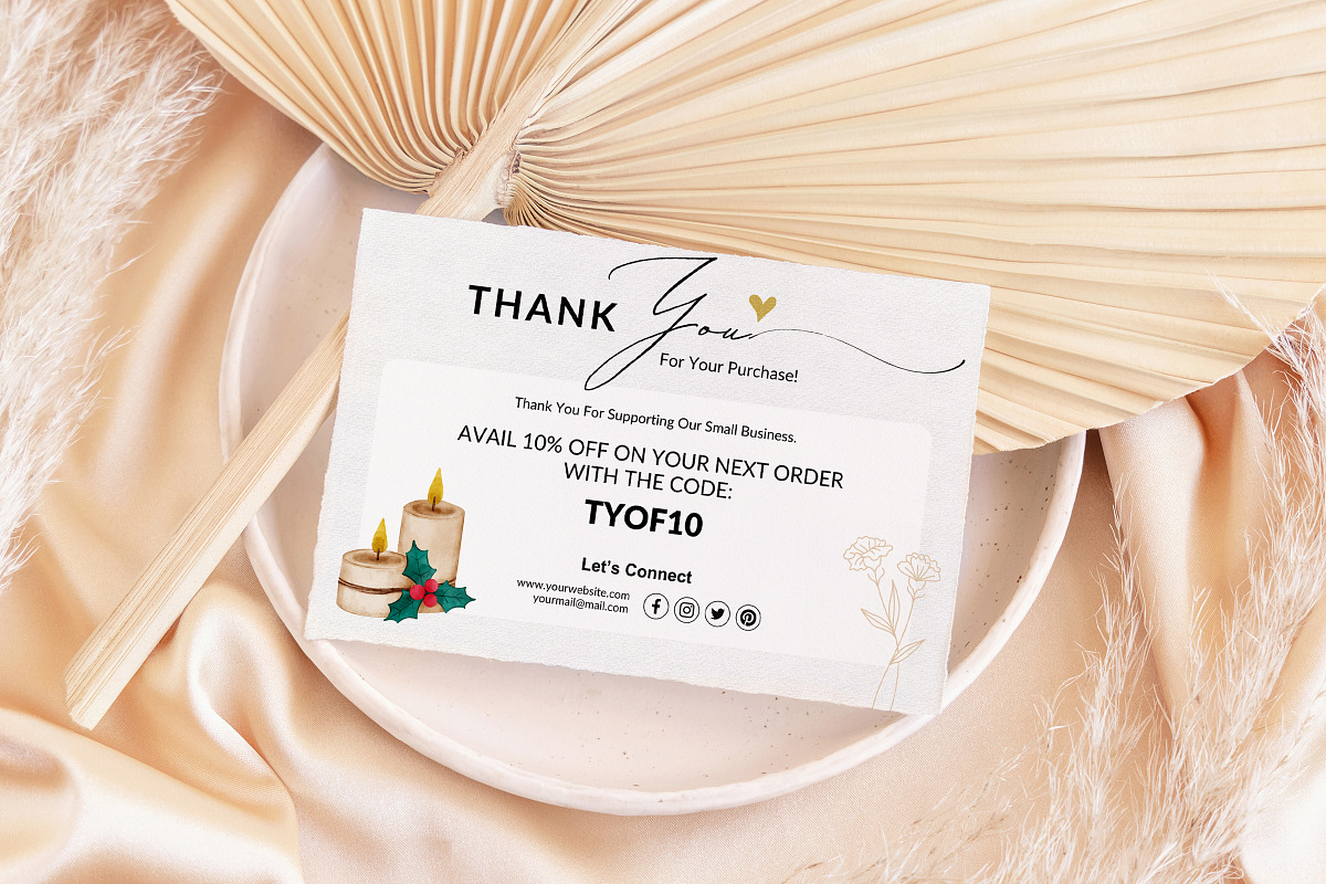 Candle Business Thank You Card, a Card Template by Snapybiz (Photo 4 of 6)