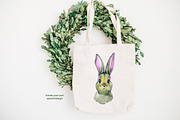10 watercolor & ink bunnies clipart, an Animal Illustration by NataliMiasStore (Thumbnail 3 of 5)
