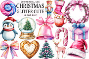 Glitter Cute Christmas Sublimation, an Illustration by Daily.Designs (Thumbnail 1 of 4)