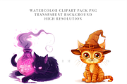 20 PNG Halloween Witch Cat Clipart, an Animal Illustration by Pati Charm Studio (Thumbnail 4 of 7)
