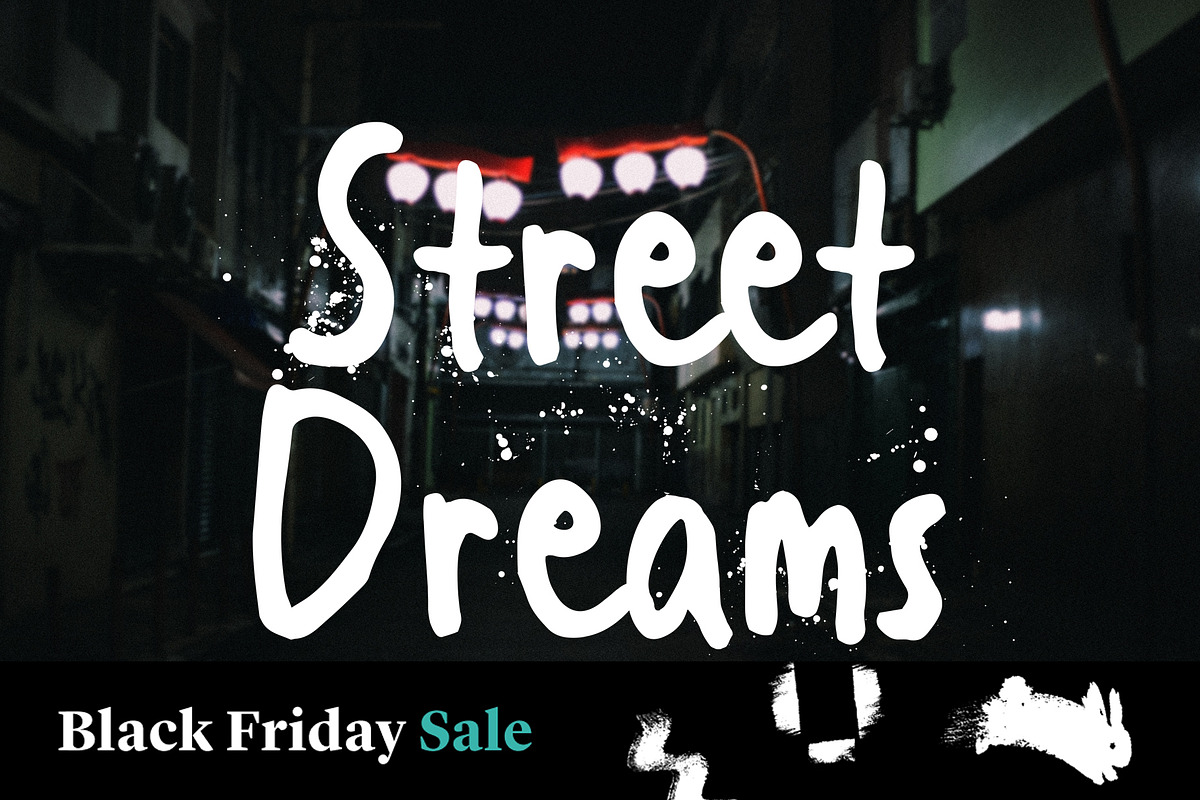 Street Dreams Brush Font preview 2