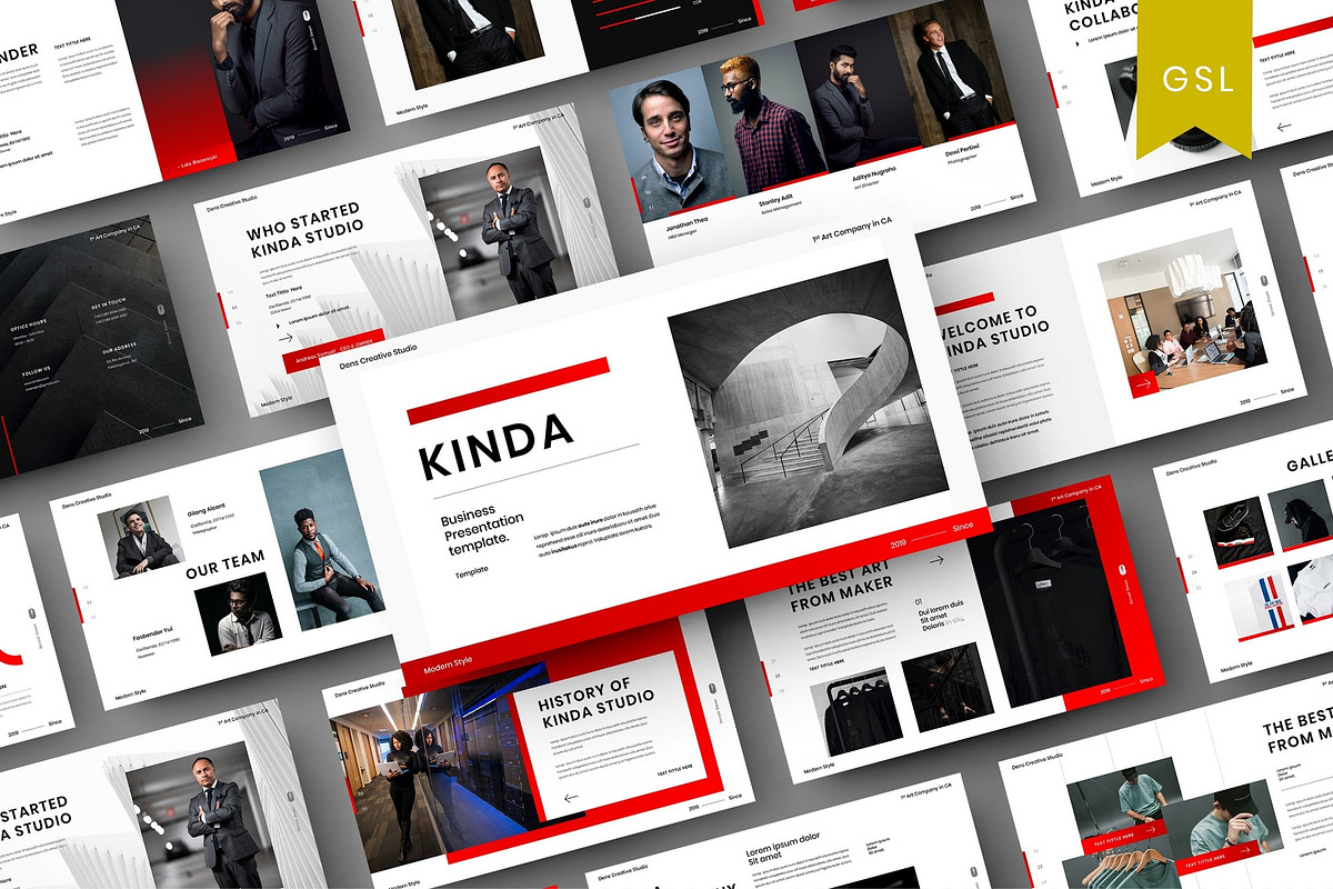 Kinda - Business Google Slide Templa, a Presentation Template by Dens Creative Studio (Photo 1 of 6)