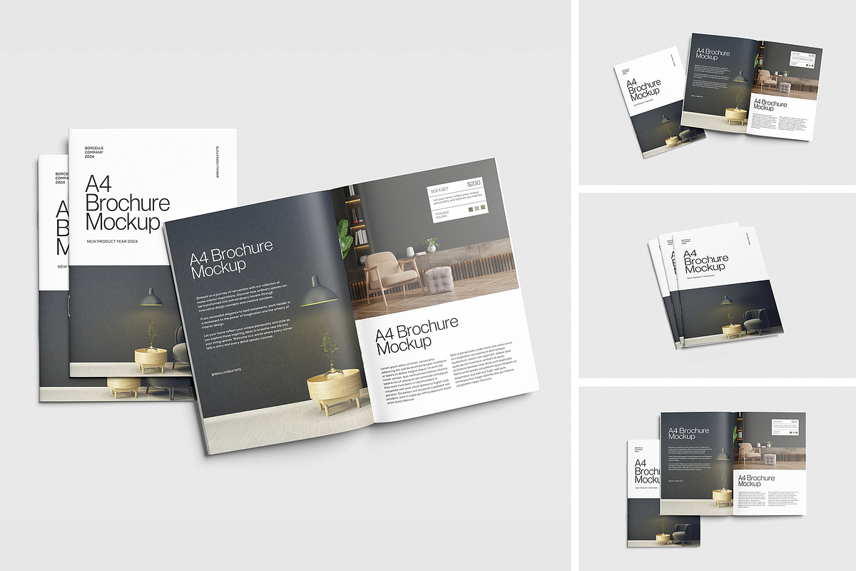 A4 Brochure Mockup, a Books & Magazine Mockup by xavier_studio (Photo 1 of 5)