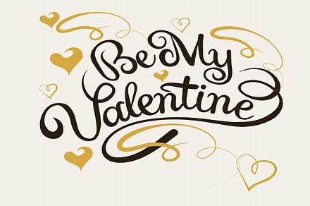 Valentine. Lettering Design Vector, a Script Font by kio