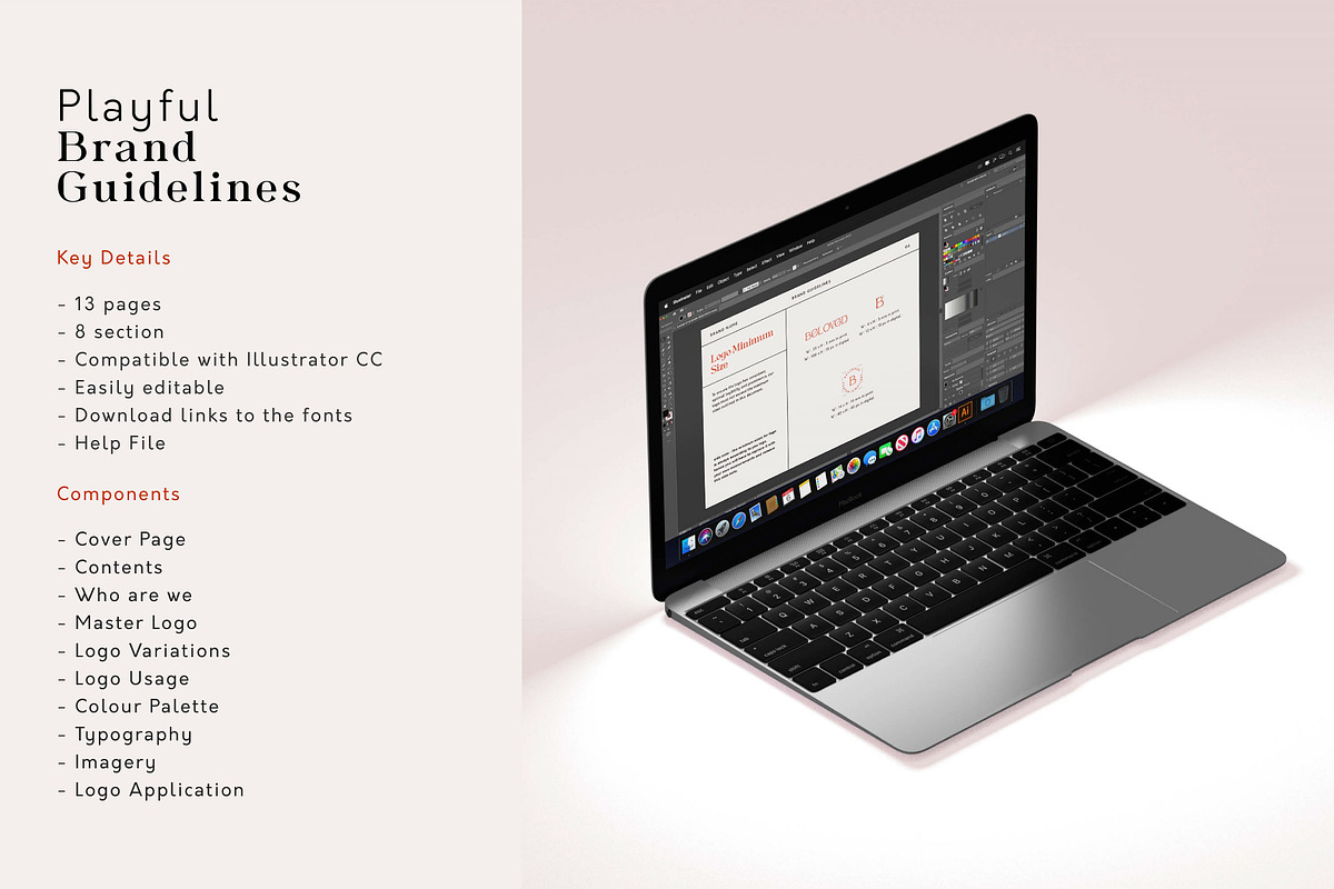 Playful | Brand Guidelines Template, a Branding & Logo Template by Naveera Aftab (Photo 5 of 7)