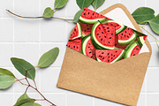 Watermelon Seamless Digital Paper, a Pattern Graphic by Libby Wishes (Thumbnail 5 of 6)