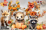 Watercolor Autumn | Fall Animals, a Seasonal Illustration by Dazzling Art Boutique (Thumbnail 1 of 11)