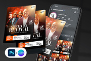 Revival Church Flyer Portrait, a Social Media Template by Vintage Impressions (Thumbnail 1 of 6)